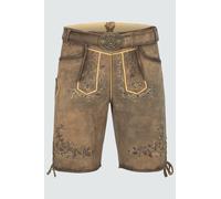 Krüger Lederhose Gregor mit Gürtel 48 braun