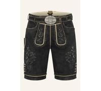 Herren Lederhose KUNO mit Gürtel - Krüger Buam - 961569-000-0076 Dunkelbraun/Dunkelbraun - Gr. - 62