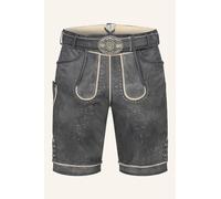 Krüger Lederhose Kuno mit Gürtel 64 grau