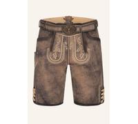 Herren Lederhose MAGNUS - Trachtenhose - Krüger Buam - mit Gürtel - 962065-000-0007 Braun - Gr. - 48