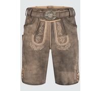 Krüger Lederhose Mailo mit Gürtel 62 braun