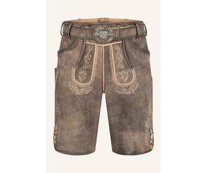 Krüger Lederhose Mailo mit Gürtel 62 braun