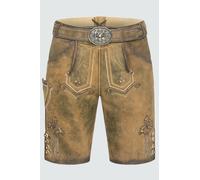 Krüger Lederhose Milo mit Gürtel 44 braun