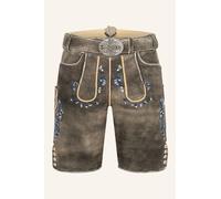 Krüger Lederhose Pino mit Gürtel 60 braun