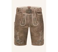 Krüger Buam Kurze Lederhose mit Gürtel Braun (Größe: 54) 54 braun