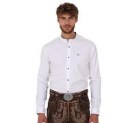 Krüger Trachtenhemd Ryan weiß | Hemd mit Stehkragen und farbigen Details | Herrenhemd Langarm (DE/NL/SE/PL, Alphanumerisch, 3XL, Regular, Regular, W.grün (0105))