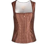 Krüger Trachtenmieder Tamika braun | Mieder ohne Miederschnürung | Damen (DE/NL/SE/PL, Numerisch, 44, Regular, Regular, braun)