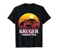 Kruger National Park Safari South Africa Big Five T-Shirt, Unisex, Schwarz, S, Kurzarm, Wildlife-Safari-T-Shirt