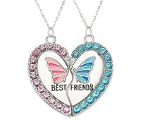 KRYMSON 1 Paar Schmetterlings-Liebesketten, Schwester-Halsketten, Mädchen-Freundschaftsketten, Magnetische Halsketten, Bff-Halsketten, Passende Geschenke Für Freundinnen Und Beste Freunde