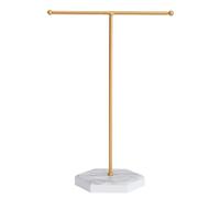 KRYMSON 1 Stück Metall-Schmuckständer, Schmuckaufbewahrungsregal, T-Förmiger Halsketten-Ausstellungsständer, Schmuck-Hänge-Organizer, Geeignet Für Halsketten, Armbänder, Ohrringe, Ringe, Uhren Usw