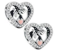 KRYMSON 2 Stück Liebesanhänger Perlenzubehör, Liebesanhänger, Herzanhänger, Perlenzubehör, Anhänger, Gelübdeperlen, Perlenschmuck, Geschenk Für Frauen