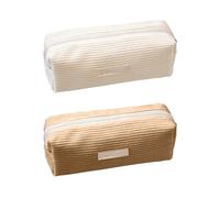 KRYMSON 2 Stück Tragbare Aufbewahrungstasche, Canvas-Federmäppchen, Wasserdicht, Geeignet Für Teenager, Männer Und Frauen