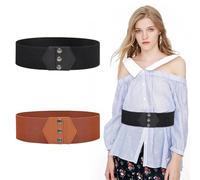 KSBBHDS 2 Stücke Weitgürtel Für Frauen, Einfache Und Vielseitige Accessoires, Kleidungszubehör, Elastischer Und Bequemer Gürtel.