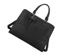 Ksikdeg Elegante Laptop-Tragetasche für Damen, professionelle Schultertasche, Umhängetasche, geräumig, Business, Arbeit, stilvoll, Business, Schwarz , One Size