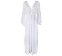 Ksikdeg Langes Strandkleid aus Spitze 2021, Badeanzug, Damen-Badeanzug, langes Tunika-Kleid