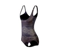 KSKshape Damen Shapewear Body Shaping Bodysuit Miederslip Postnatal Erholung Bauch Weg Taillenformer Figurformender,Schwarz,4XL