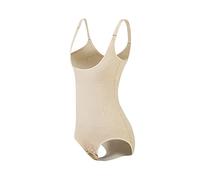 KSKshape Damen Shapewear Body Shaping Bodysuit Miederslip Postnatal Erholung Bauch Weg Taillenformer Figurformender,Beige,XL