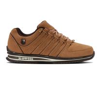 Sneaker K-SWISS "RINZLER", Gr. 42, indian tan, schwarz coffee, snow weiß, Leder, sportlich, Schuhe (90717335-42) indian tan, schwarz coffee, snow weiß