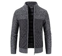 Kswlwccpp Herren: Sportlich Modern 3XL Strickjacke mit Reißverschluss Cardigan Sweatjacke Langarm Leicht Strick Lang Trachtenjacke Wintermantel Herbst Ohne Kapuze Trachtenjanker Strickjacke