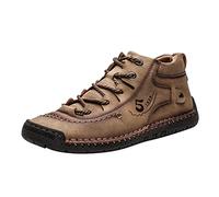 Kswlwccpp Leder Sneaker Herren Blau, Sport Leicht Bequem Atmungsaktiv Walkingschuhe Laufschuhe Flach Extra Breit Freizeit Running Freizeitschuhe Sportschuhe 47 mit Schnürung Turnschuhe