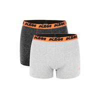 KTM by Freegun Boxershorts für Herren Unterwäsche Pant Men´s Boxer 2 er Pack, Farbe:Dark Grey/Light Grey2, Bekleidungsgröße:S