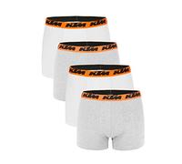 KTM by Freegun Boxershorts für Herren Unterwäsche Pant Men´s Boxer 4 er Multipack, Farbe:Light Grey / White2, Bekleidungsgröße:L