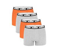 KTM by Freegun Boxershorts für Herren Unterwäsche Pant Men´s Boxer 4 er Pack, Farbe:Light Grey/Orange, Bekleidungsgröße:S