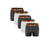 KTM by Freegun Boxershorts für Herren Unterwäsche Pant Men´s Boxer 5 er Pack, Farbe:Dark Grey/Light Grey, Bekleidungsgröße:M