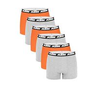 KTM by Freegun Boxershorts für Herren Unterwäsche Pant Men´s Boxer 6 er Pack, Farbe:Light Grey / Orange, Bekleidungsgröße:M