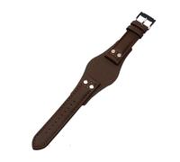 KTRSAVSSA Lederarmband 22 mm Armband mit Matte Kompatibel mit Fossil CH2891 CH3051 CH2564 CH2565 Uhrenarmband Handgefertigtes Herren Lederarmband(Brown black buckle)