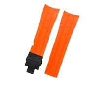 KTRSAVSSA Uhrenarmband mit gebogenem Ende, kompatibel mit Mido M005 Uhrenarmband, Gummi, M005 Orange, M005430a, Citizen Blue Angel Silikon, 22 23 mm, Orange Armband(Smokey Mauve,23mm)