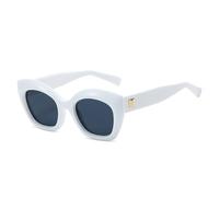 KTUCN Cat-Eye-Sonnenbrille für Damen und Herren, Retro-Nieten, Leopardenmuster, UV400-Schutz, Weiß, BH01
