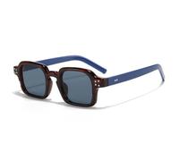 KTUCN Damen Herren Nieten GRÜN Shades Punk Blau Sonnenbrille UV400 Retro, Blau, BH01