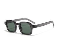 KTUCN Damen Herren Nieten GRÜNE Shades Punk Blau Sonnenbrille UV400 Retro, Grau, BH01