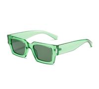 KTUCN Damen-Sonnenbrille mit UV400-Schutz, Vintage-Stil, Herren-Sonnenbrille mit Nieten, dunkelgrün, BH01
