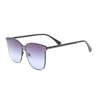 KTUCN Einteilige Sonnenbrille aus Metall für Damen, großer Rahmen, Punk-Stil, Outdoor-Reisebrille, UV400-Schutz