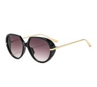 KTUCN Klassische, große, ovale Sonnenbrille mit Metallbügeln im Vintage-Punk-Stil für Damen und Herren, geeigne