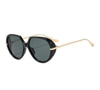 KTUCN Klassische, große, ovale Sonnenbrille mit Metallbügeln im Vintage-Punk-Stil für Damen und Herren, geeigne