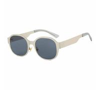 KTUCN Klassische ovale Punk-Sonnenbrille aus Metall für Damen und Herren, trendige Sonnenbrille zum Autofahren