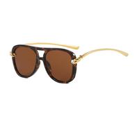KTUCN Knot Leg Oversize Square Cat Eye Sonnenbrille für Damen, modische Legierung, schwarzer Farbverlauf, Sonnenschutz