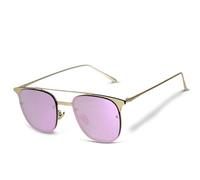 KTUCN Modische Damen-Sonnenbrille, klassisch-retro, runde Gläser, UV400-Schutz, Fahrgläser, dekoratives Design