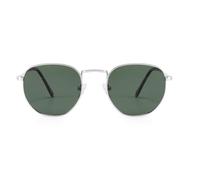 KTUCN Modische polarisierte Sonnenbrille für Damen und Herren, trendige quadratische und sechseckige Sonnenbrille aus Metall m