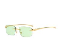 KTUCN Modische, randlose, quadratische Sonnenbrille im Vintage-Stil für Damen und Herren, ideal für Reisen und Autofahren. Kle