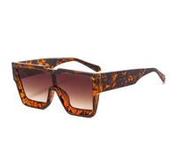 KTUCN Modische, übergroße, einteilige Damen-Sonnenbrille im Retro-Stil, UV400-Sonnenbrille für Herren, orange-g