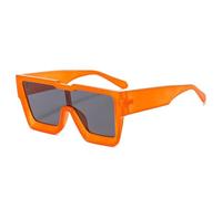 KTUCN Modische, übergroße, einteilige Damen-Sonnenbrille im Retro-Stil, UV400-Sonnenbrille für Herren, orange-g