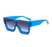 KTUCN Modische, übergroße, einteilige Sonnenbrille für Damen und Herren im Retro-Stil, UV400-Schutzbrille, oran