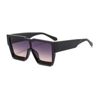 KTUCN Modische, übergroße, einteilige Sonnenbrille für Damen und Herren im Retro-Stil, UV400-Schutzbrille, oran