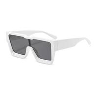 KTUCN Modische, übergroße, einteilige Sonnenbrille für Damen und Herren im Retro-Stil, UV400-Schutzbrille, oran