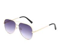 KTUCN Modische, übergroße Metall-Sonnenbrille für Damen, trendiger Vintage-Stil, klassische Herrenbrille, Reise
