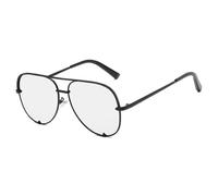 KTUCN Modische, übergroße Metall-Sonnenbrille für Damen, trendiger Vintage-Stil, klassische Herrenbrille, Reise